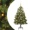 Árbol de Navidad artificial con ramas plegables y conos 150 cm 2