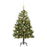 Árbol de Navidad artificial con ramas plegables y conos 150 cm 3