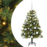 Árbol de Navidad artificial con ramas plegables y conos 150 cm 2