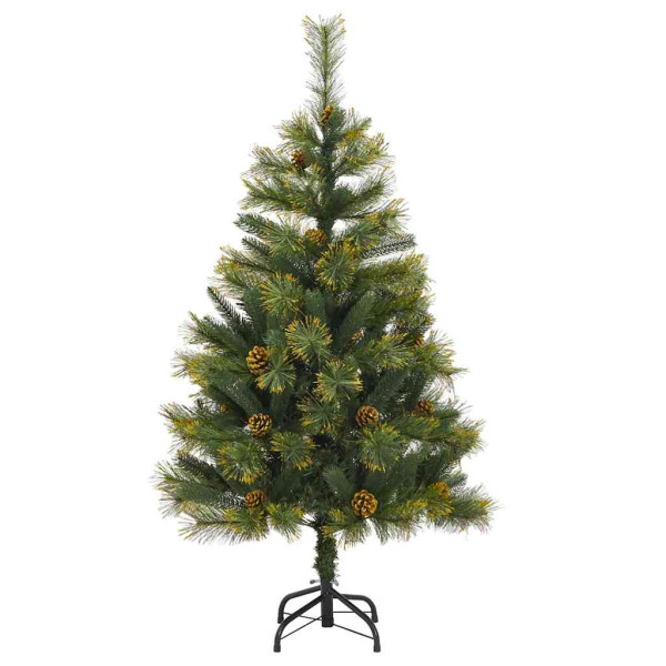 Árbol de Navidad artificial con ramas plegables y conos 150 cm M 5