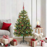 Árbol de Navidad artificial con ramas plegables y conos 150 cm 1
