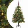 Árbol de Navidad artificial con ramas plegables y conos 150 cm 2