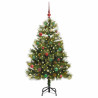 Árbol de Navidad artificial con ramas plegables y conos 150 cm 3