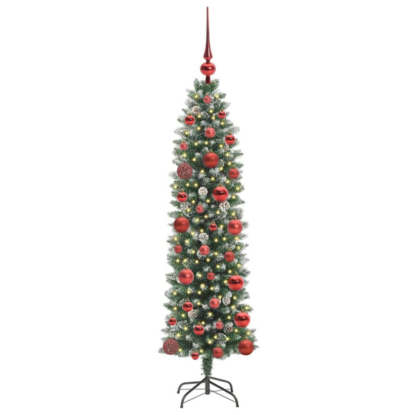 Árbol Navideño Artificial Delgado con 150 LED verde y 120 cm M 3
