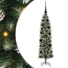 Árbol Navideño Artificial Delgado con 150 LED verde y 120 cm 2