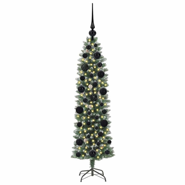 Árbol Navideño Artificial Delgado con 150 LED verde y 120 cm M 3
