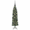 Árbol Navideño Artificial Delgado con 150 LED verde y 120 cm 3