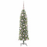 Árbol Navideño Artificial Delgado con 150 LED verde y 120 cm 3