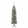 Árbol Navideño Artificial Delgado con 150 LED verde y 120 cm 4