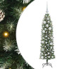 Árbol Navideño Artificial Delgado con 150 LED verde y 120 cm 2