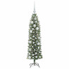 Árbol Navideño Artificial Delgado con 150 LED verde y 120 cm 3