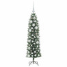 Árbol Navideño Artificial Delgado con 150 LED verde y 120 cm 4