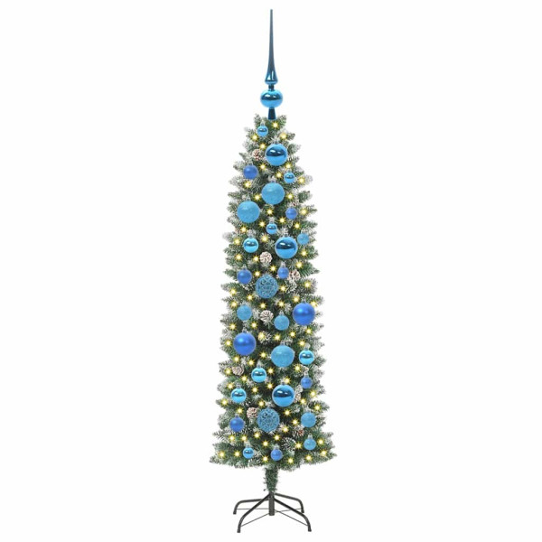 Árbol Navideño Artificial Delgado con 150 LED verde y 120 cm M 3