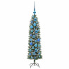 Árbol Navideño Artificial Delgado con 150 LED verde y 120 cm 4