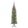 Árbol Navideño Artificial Delgado con 150 LED verde y 120 cm 3