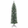 Árbol Navideño Artificial Delgado con 300 LED verde y 210 cm 4
