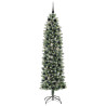 Árbol Navideño Artificial Delgado con 300 LED verde y 210 cm 3