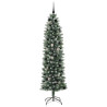 Árbol Navideño Artificial Delgado con 300 LED verde y 210 cm 4