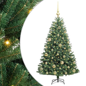Árbol de Navidad artificial con ramas articuladas Verde 120 cm H