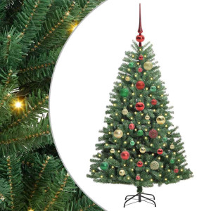 Árbol de Navidad artificial con ramas articuladas Verde 120 cm H