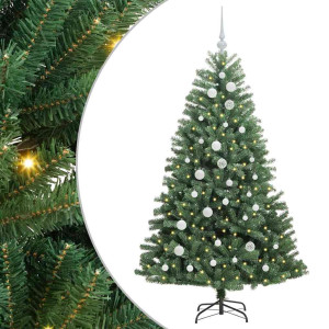 Árbol de Navidad artificial con ramas articuladas Verde 150 cm H