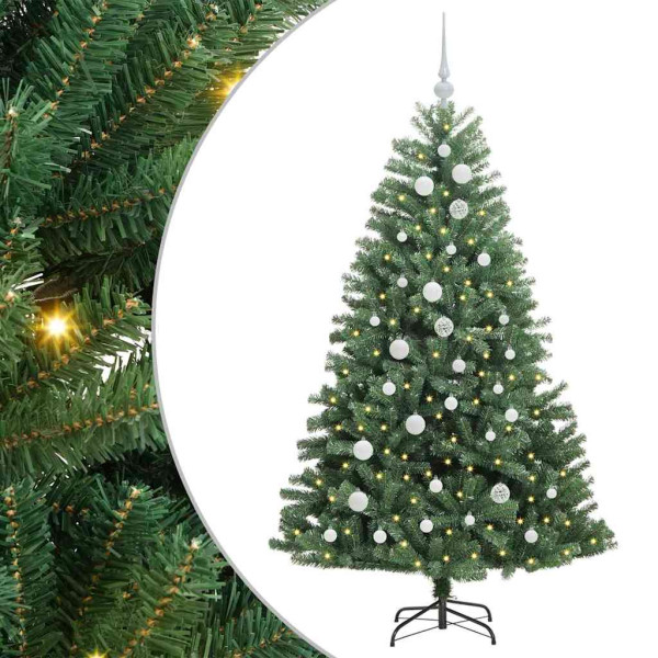 Árbol de Navidad artificial con ramas articuladas Verde 150 cm M 2