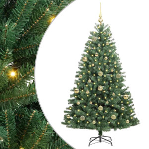 Árbol de Navidad artificial con ramas articuladas Verde 150 cm H
