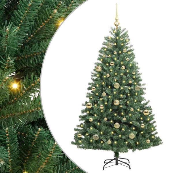 Árbol de Navidad artificial con ramas articuladas Verde 150 cm M 2