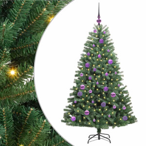 Árbol de Navidad artificial con ramas articuladas Verde 150 cm H