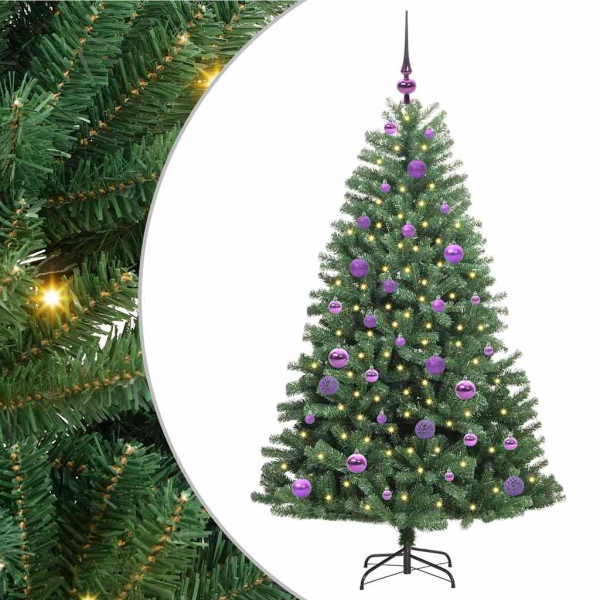 Árbol de Navidad artificial con ramas articuladas Verde 150 cm M 2