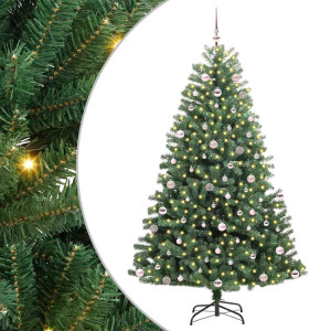 Árbol de Navidad artificial con ramas articuladas Verde 240 cm H
