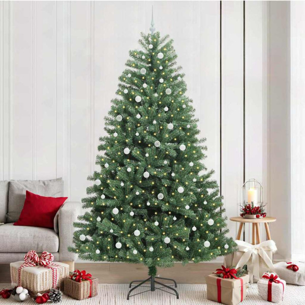 Árbol de Navidad artificial con ramas articuladas Verde 240 cm D