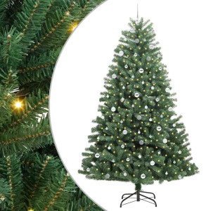 Árbol de Navidad artificial con ramas articuladas Verde 240 cm H