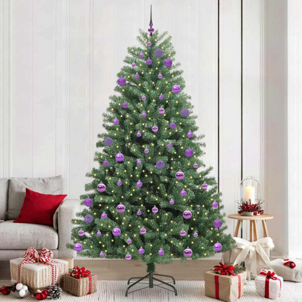 Árbol de Navidad artificial con ramas articuladas Verde 240 cm D