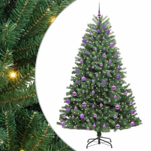 Árbol de Navidad artificial con ramas articuladas Verde 240 cm H