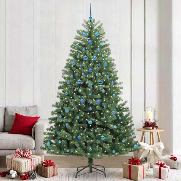 Árbol de Navidad artificial con ramas articuladas Verde 240 cm D