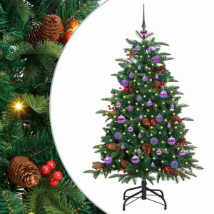 Árbol de Navidad artificial Verde 150 cm PVC. Metal y Plástico H