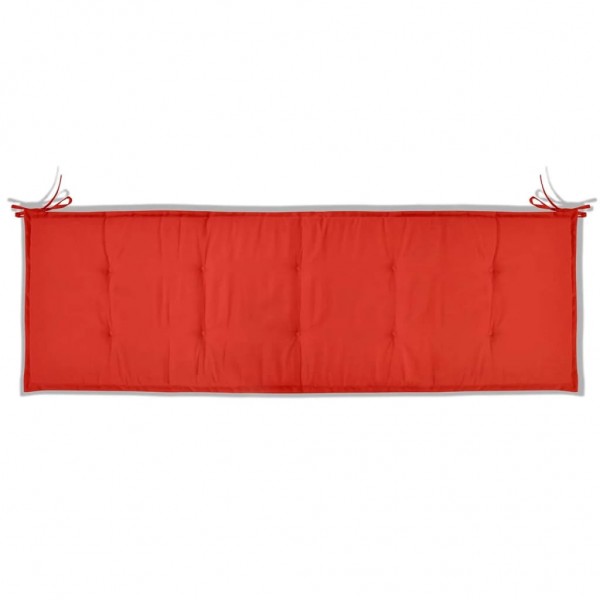 Cojín de banco de jardín tela Oxford rojo 150x50x3 cm M 4