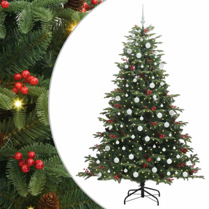 Árbol de Navidad artificial Verde 210 cm PVC. Metal y Plástico H