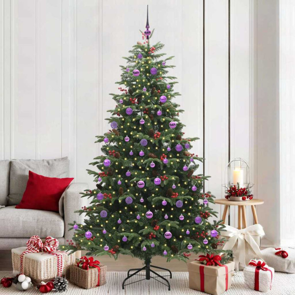 Árbol de Navidad artificial Verde 210 cm PVC. Metal y Plástico D