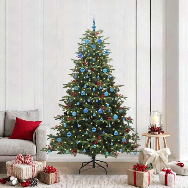 Árbol de Navidad artificial Verde 210 cm PVC. Metal y Plástico D