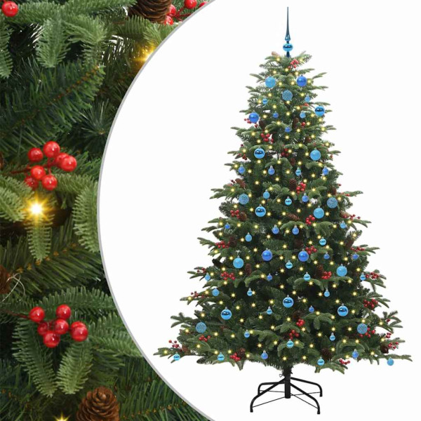 Árbol de Navidad artificial Verde 210 cm PVC. Metal y Plástico M 2