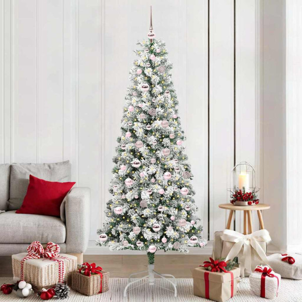 Árbol de Navidad artificial con ramas articuladas 210 cm D