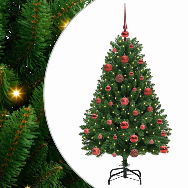 Árbol de Navidad artificial Verde 120 cm PVC y Metal M 2