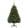 Árbol de Navidad artificial Verde 120 cm PVC y Metal 4