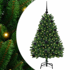Árbol de Navidad artificial Verde 120 cm PVC y Metal H