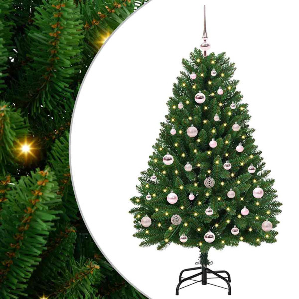 Árbol de Navidad artificial Verde 120 cm PVC y Metal M 2
