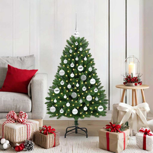 Árbol de Navidad artificial Verde 120 cm PVC y Metal D