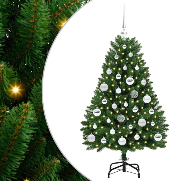 Árbol de Navidad artificial Verde 120 cm PVC y Metal M 2