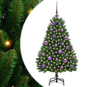Árbol de Navidad artificial Verde 120 cm PVC y Metal H